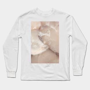 White Quartz Abstract, Right Long Sleeve T-Shirt